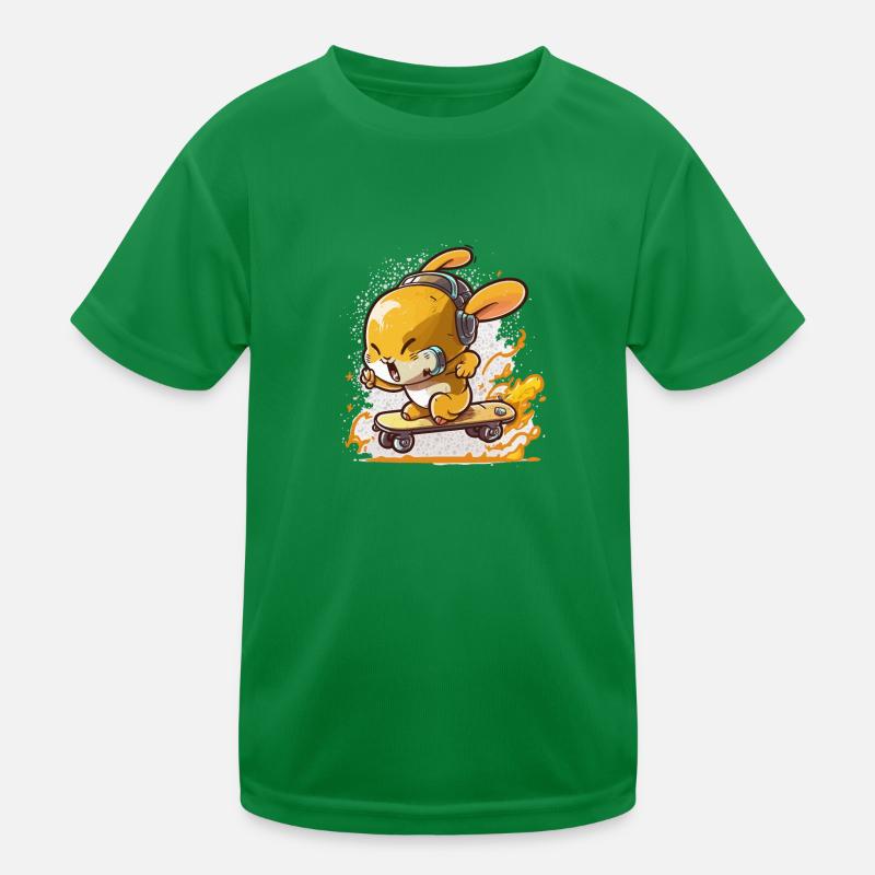 Kaninchen reiten Kinder Funktions-T-Shirt