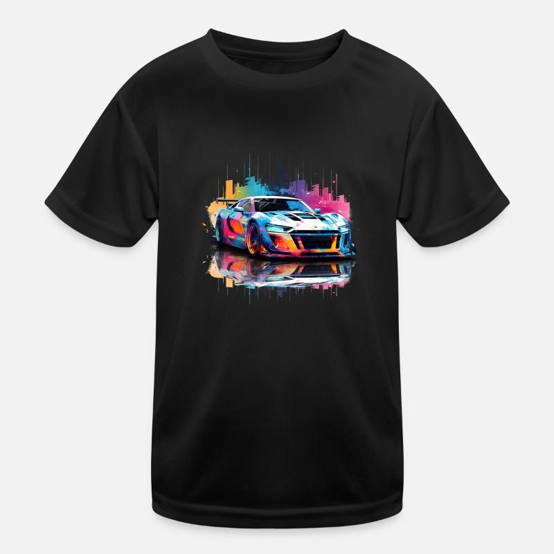 Lebendige Geschwindigkeit - Abstrakter Sportwagen Kinder Funktions-T-Shirt