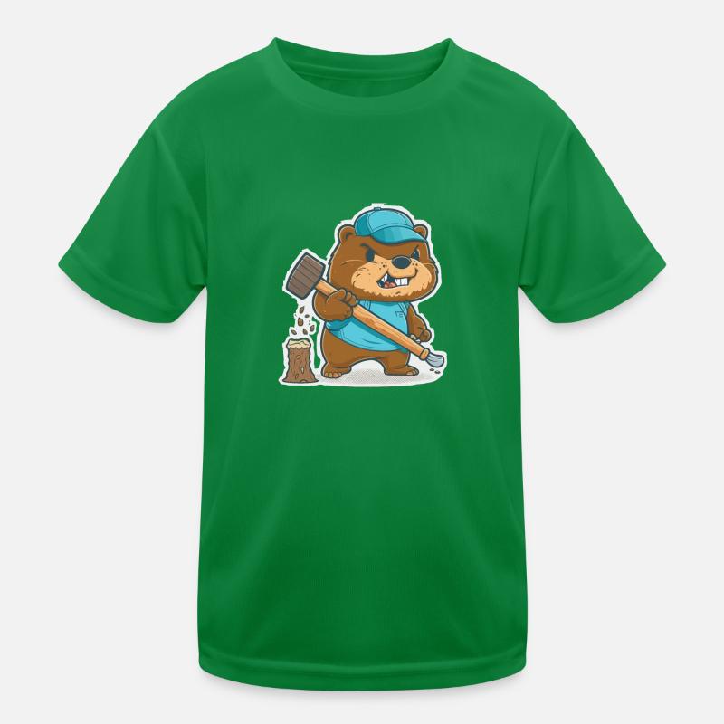 Construction de castors T-shirt sport Enfant
