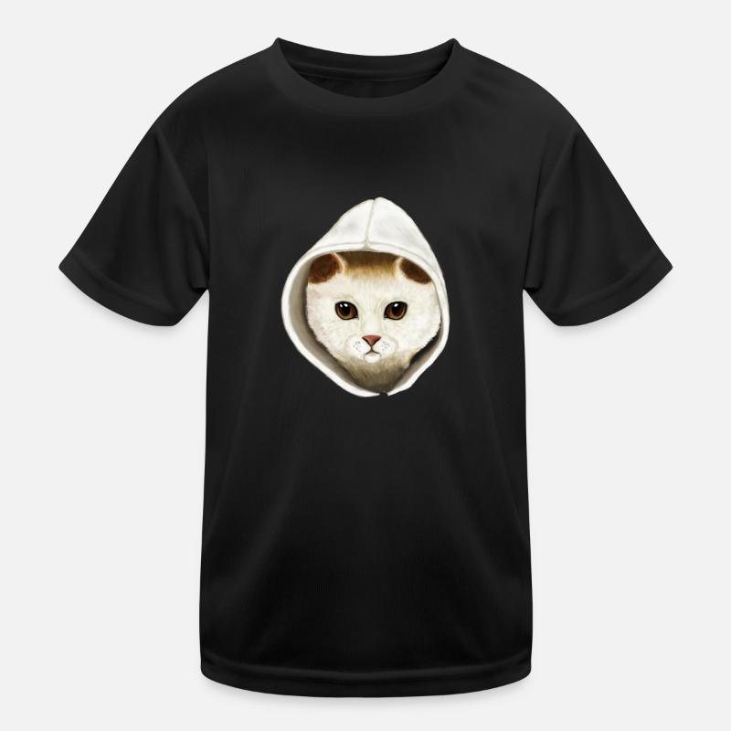 Cat - Kids Functional T-Shirt - black