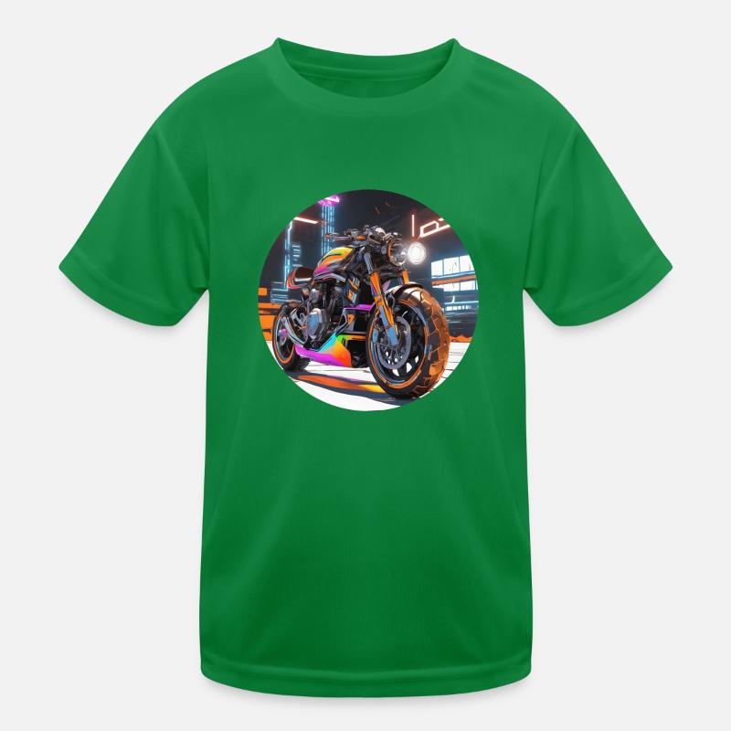 Sci-Fi Motorcycle Kids Functional T-Shirt