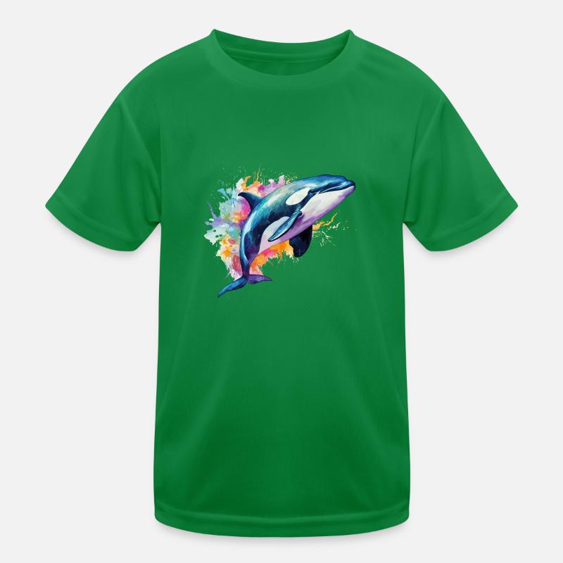bunter Orca Kinder Funktions-T-Shirt
