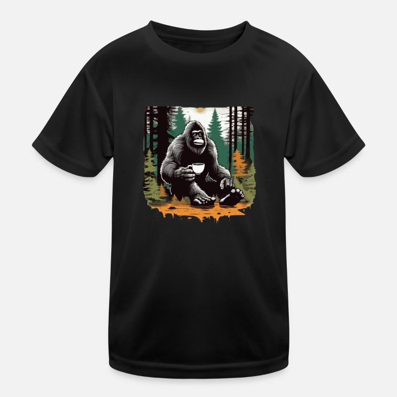 Großes Essen Kaffee trinken Kinder Funktions-T-Shirt