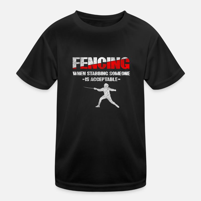 Fechtsport Duell Kinder Funktions-T-Shirt