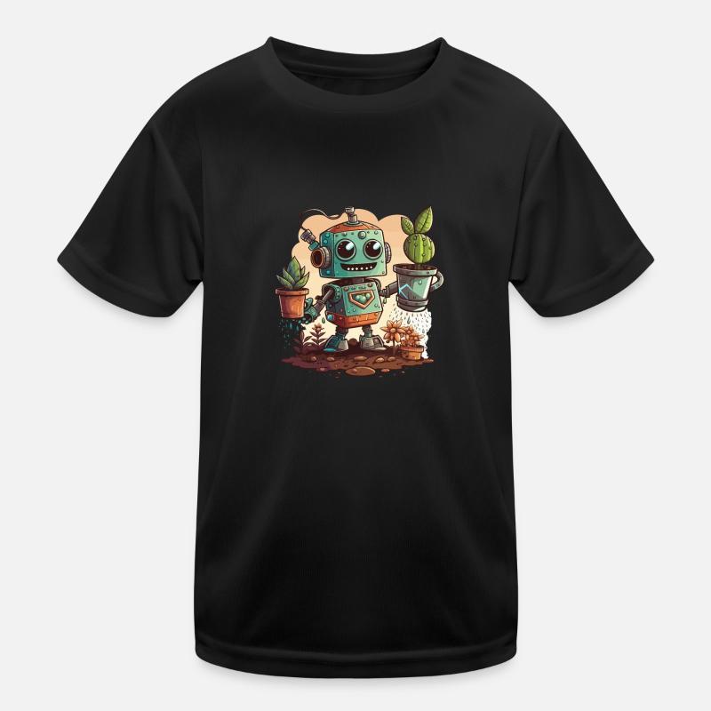 Robot Bloom Kids Functional T-Shirt