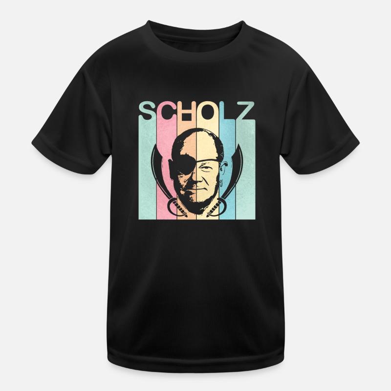 Retro Scholz witzelt Fluch der Karibik Kinder Funktions-T-Shirt