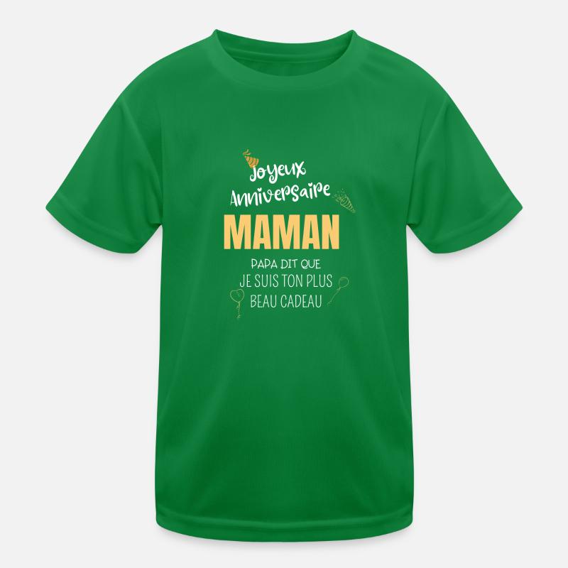 Joyeux anniversaire maman T-shirt sport Enfant