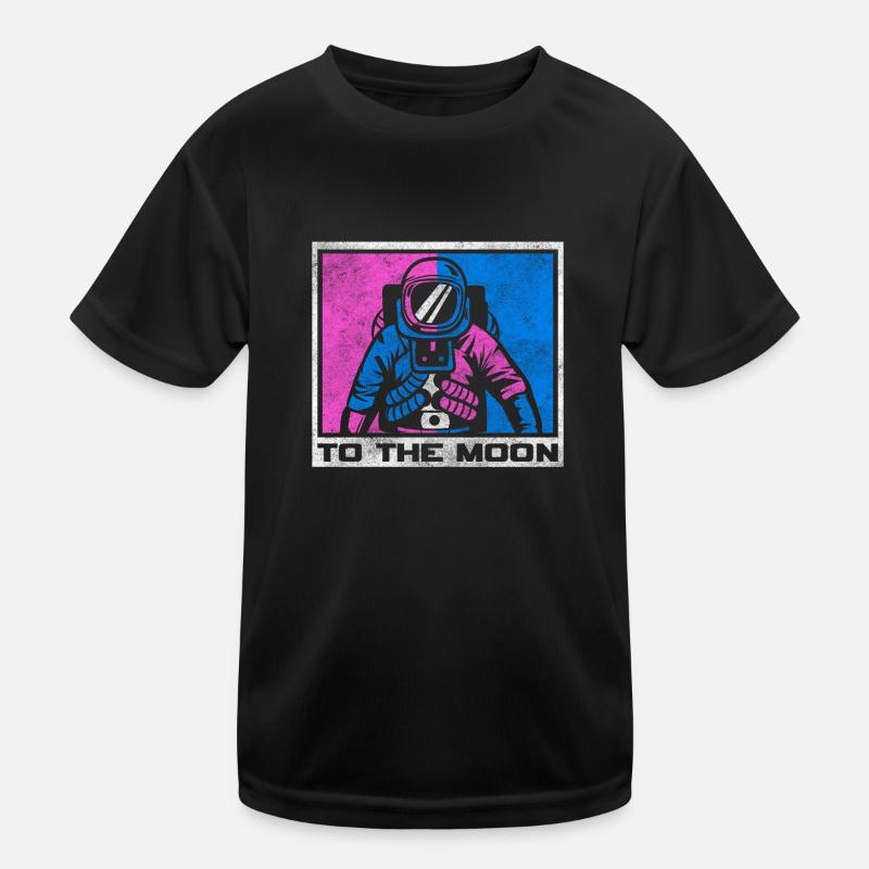 Space Planet Weightless Spaceman Kids Functional T-Shirt