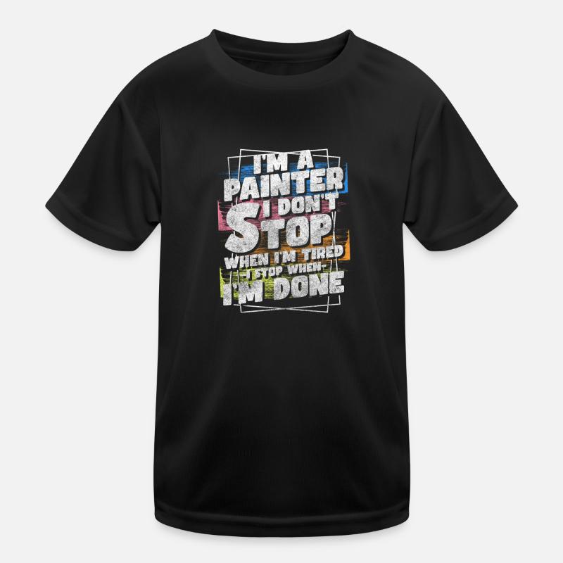 Painter Profession Paint Paint Roller Kids Functional T-Shirt
