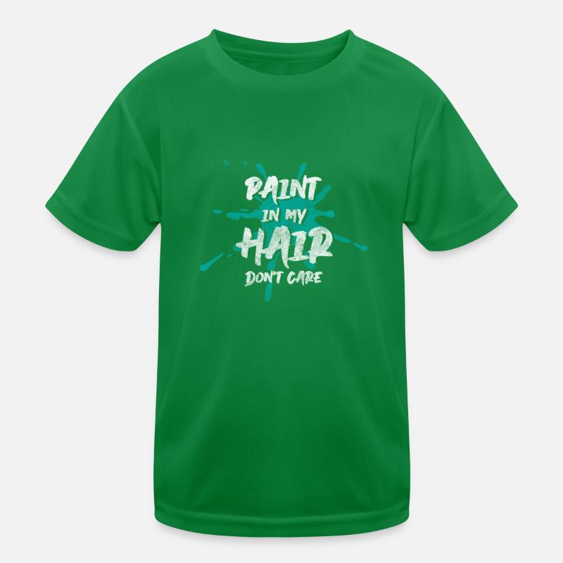 Painter Art Canvas Construction Site Kids Functional T-Shirt