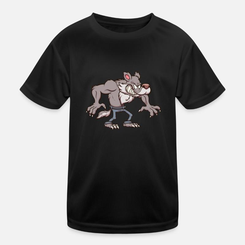 Böser Werwolf Kinder Funktions-T-Shirt