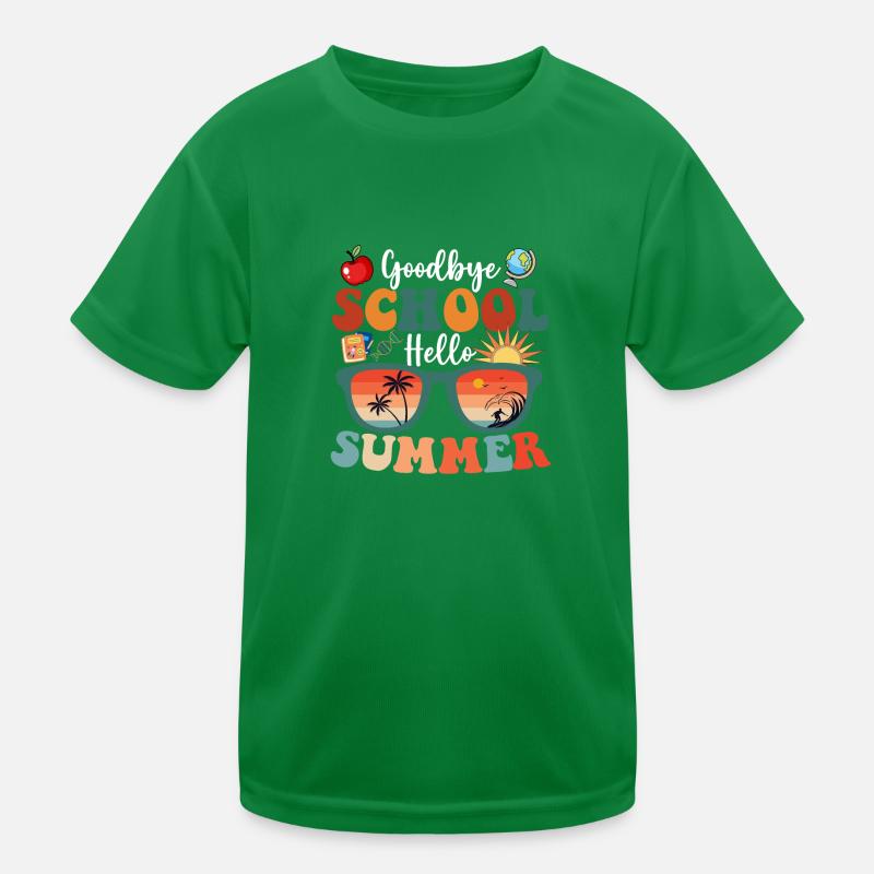 Goodbye School Hello Summer Kids Functional T-Shirt