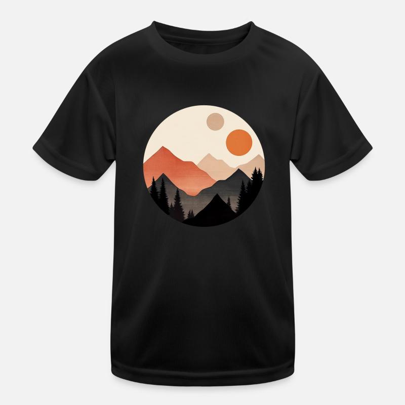Des montagnes et deux soleils T-shirt sport Enfant