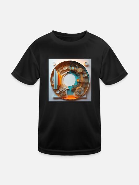 The time - Kids Functional T-Shirt - black - Front