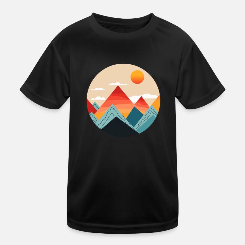 Montagnes et soleil T-shirt sport Enfant