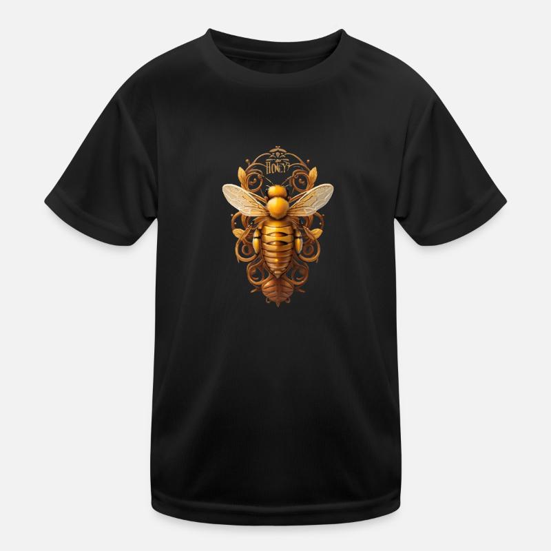 Biene - Kinder Funktions-T-Shirt - Schwarz