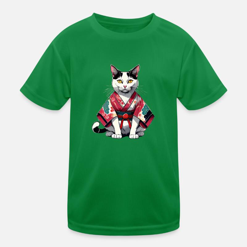 Kimono chat T-shirt sport Enfant