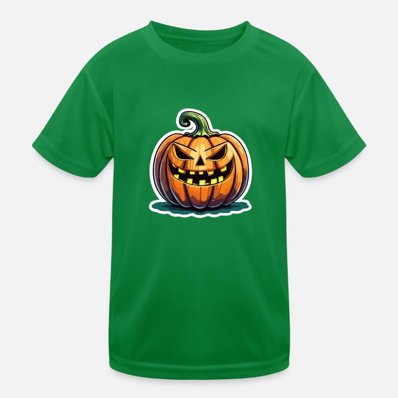 Wicked Jack o' Lantern Pumpkin Kids Functional T-Shirt