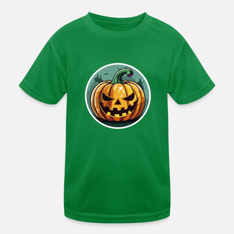 Grinning Jack o' Lantern Pumpkin Kids Functional T-Shirt