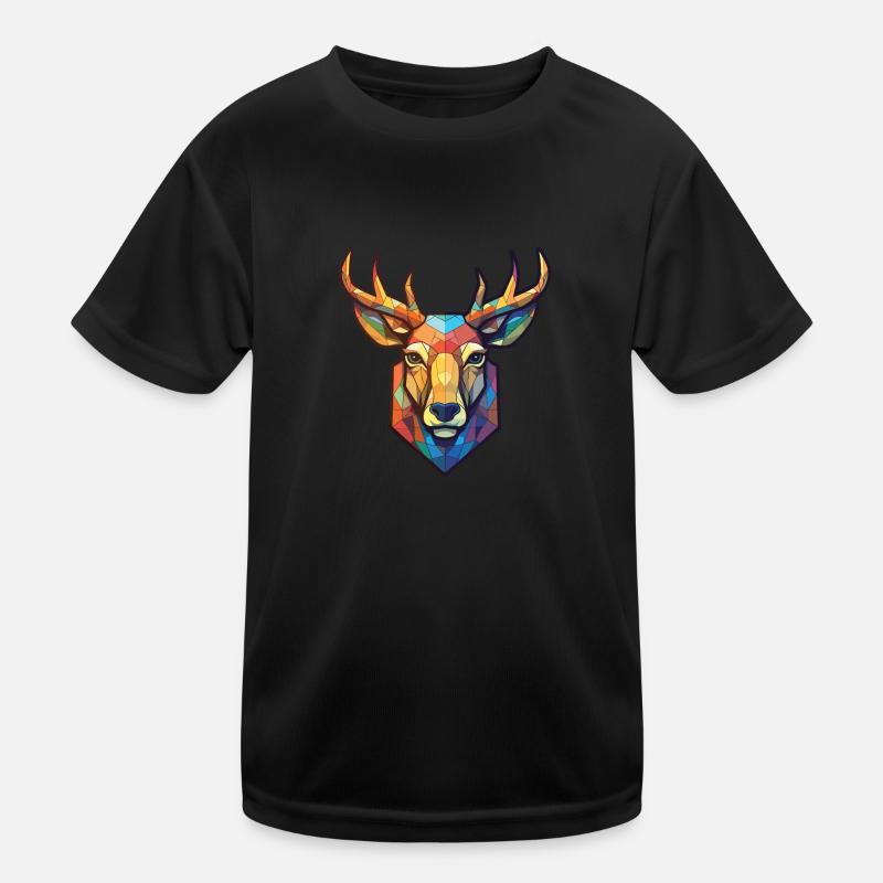 Pere Davids Cerf Aquarelle Colorée Animal de compagnie T-shirt sport Enfant