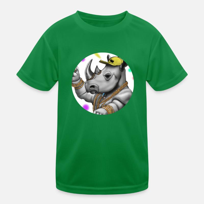 Nashorn Rapper Kinder Funktions-T-Shirt