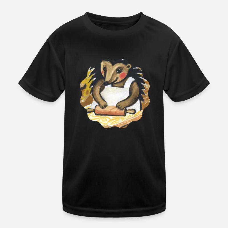 Igel Bäcker Kinder Funktions-T-Shirt