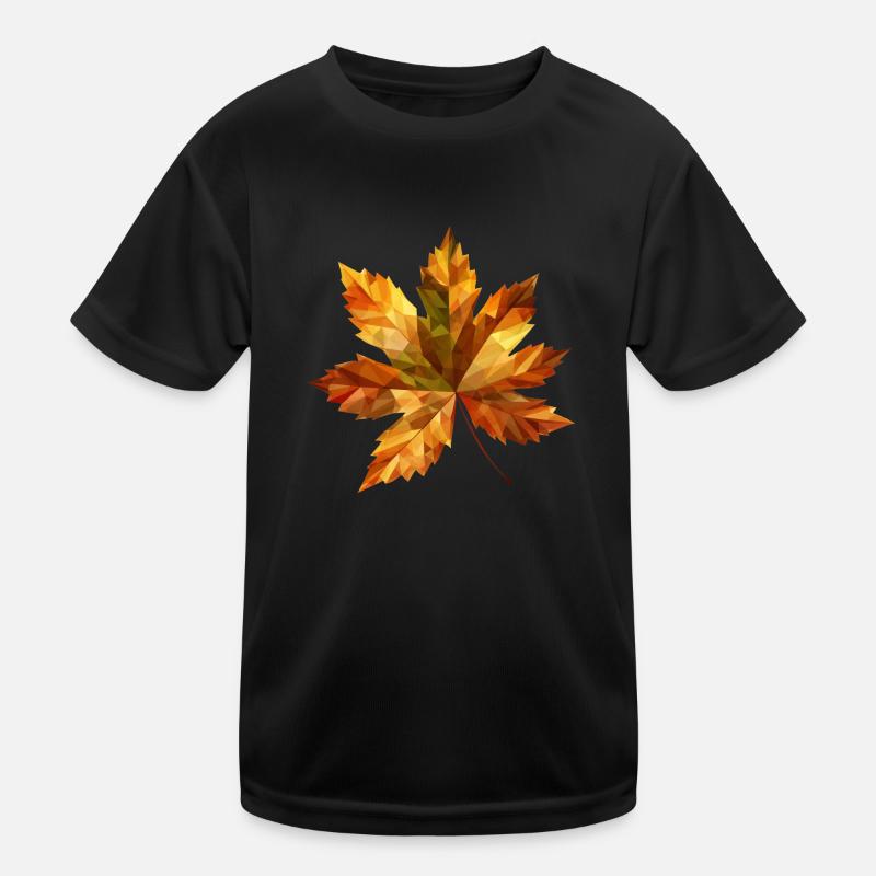 Polygon Autumn Magic: Chestnut & Foliage in Detail Kids Functional T-Shirt
