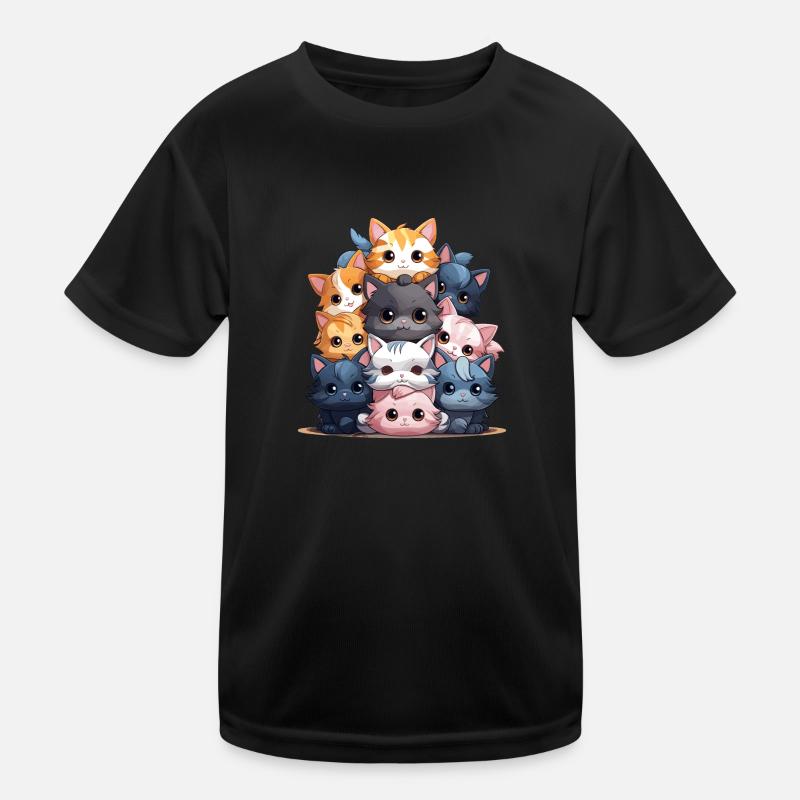 Chat - Style Kawaii T-shirt sport Enfant