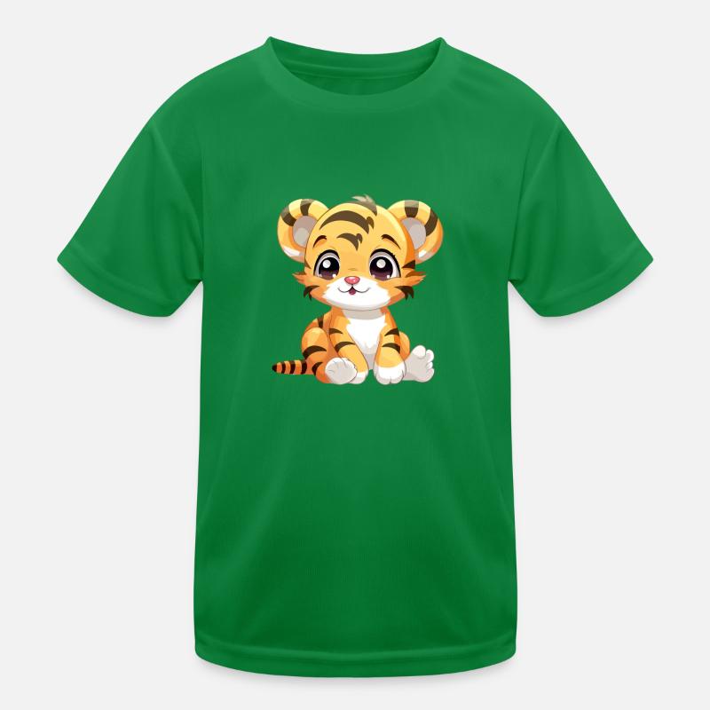 Ako das Tigerjunge Kinder Funktions-T-Shirt