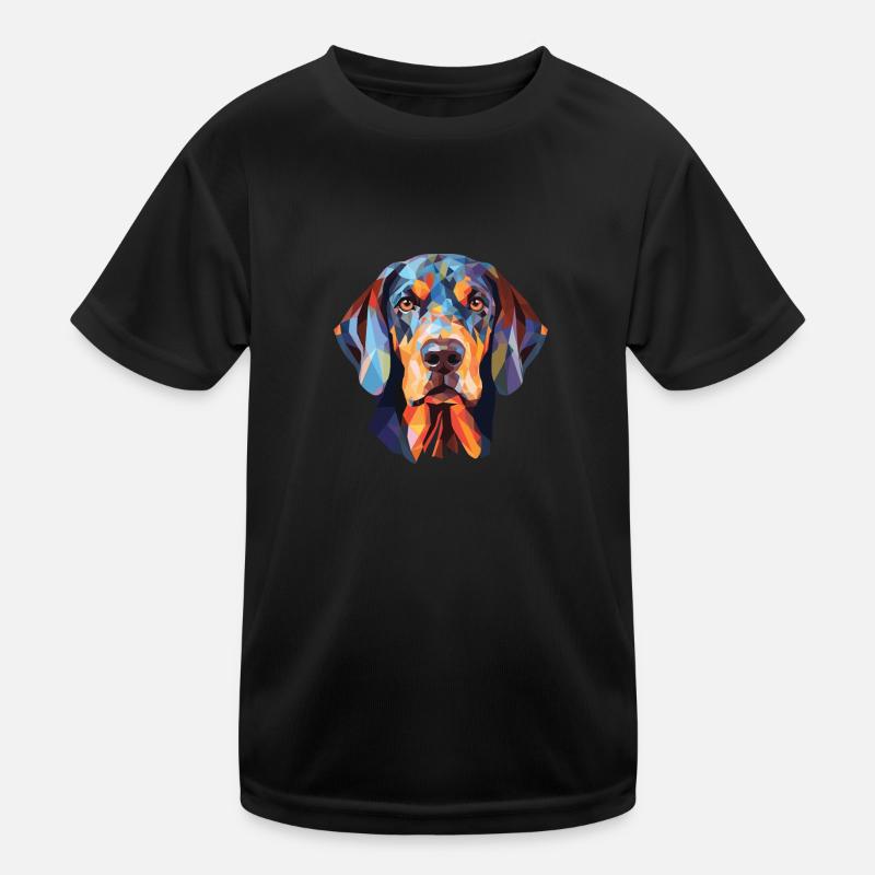 Bluetick Coonhound chien race aquarelle colorée T-shirt sport Enfant
