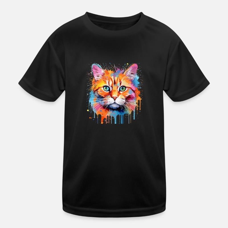 Ingwer Katze Kinder Funktions-T-Shirt