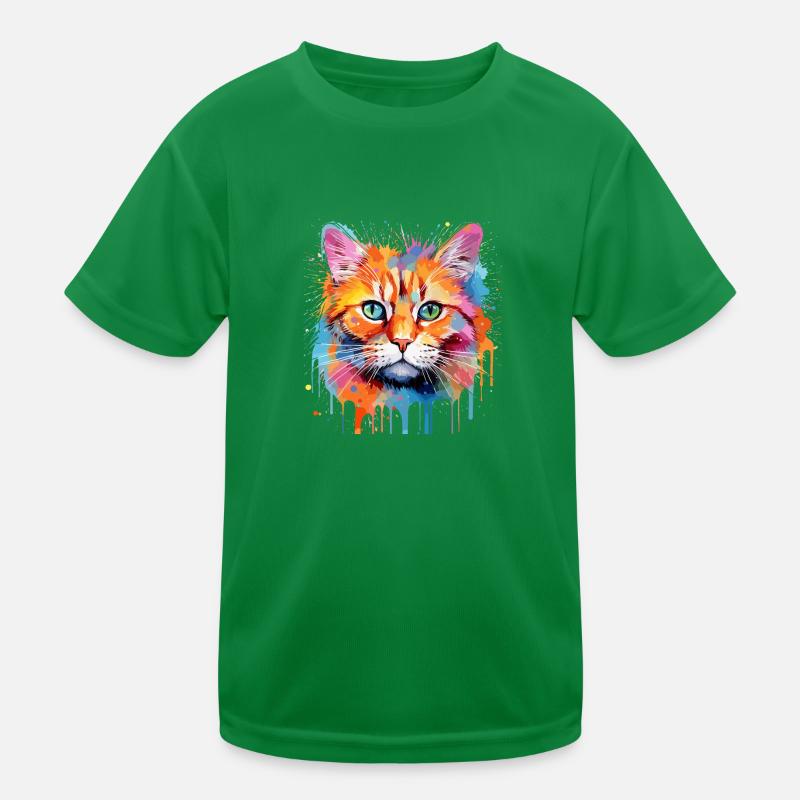 Ingwer Katze Kinder Funktions-T-Shirt