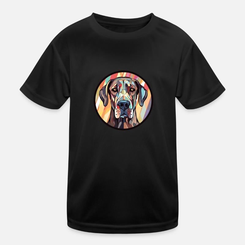 Illustration à l’aquarelle de race de chien Schnauzer géant T-shirt sport Enfant