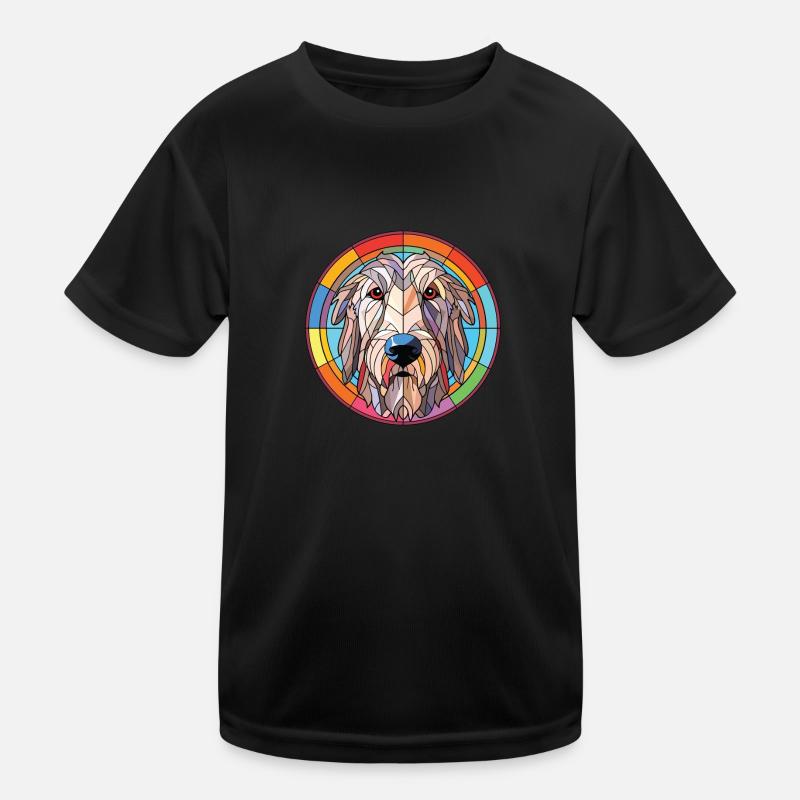 Irish Wolfhound chien race aquarelle Illustration T-shirt sport Enfant