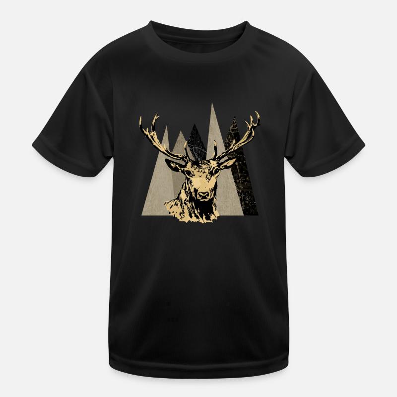 Hirsch Kinder Funktions-T-Shirt