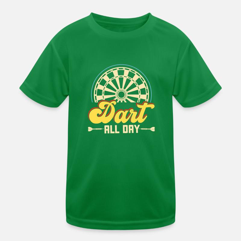 Darts - Dart den ganzen Tag Kinder Funktions-T-Shirt