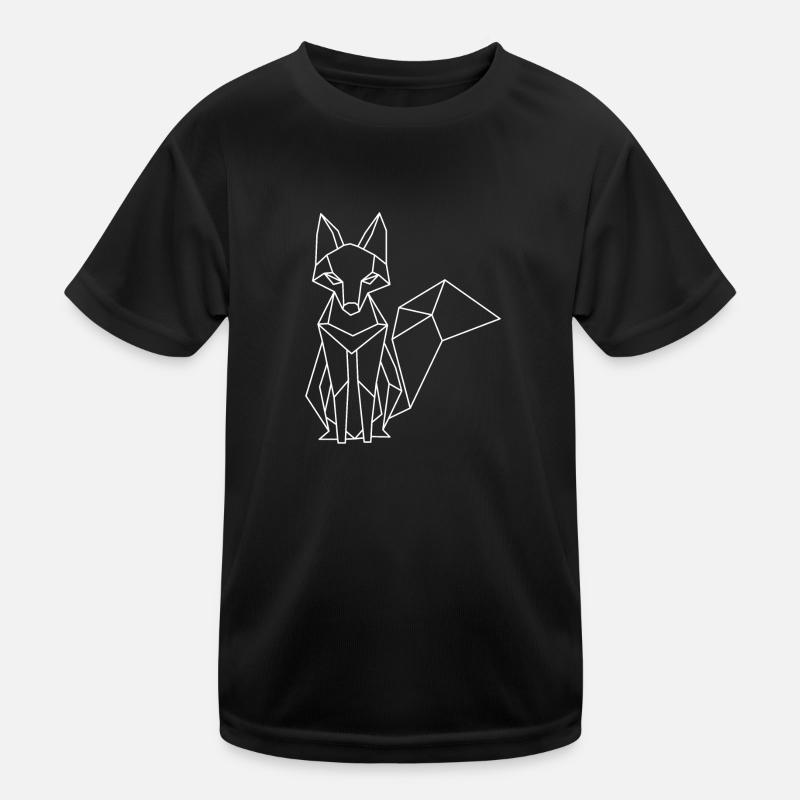 Polygon Fox – Geometric Artwork Kids Functional T-Shirt