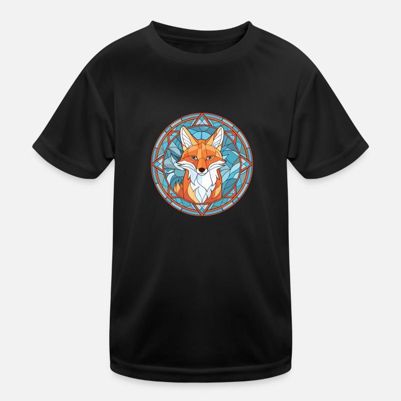 Fuchs buntes Aquarell Tier Haustier Illustration Kinder Funktions-T-Shirt