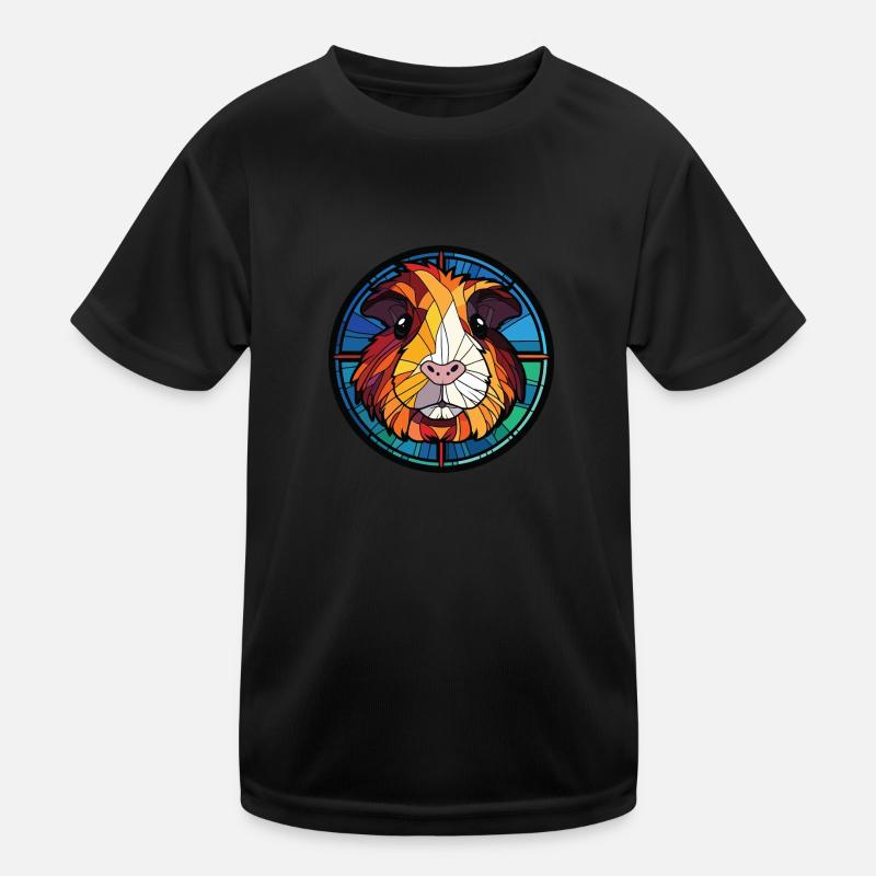 Cochon d’Inde Aquarelle colorée Illustration animale T-shirt sport Enfant