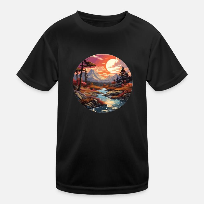 Landscape - Illustration Kids Functional T-Shirt