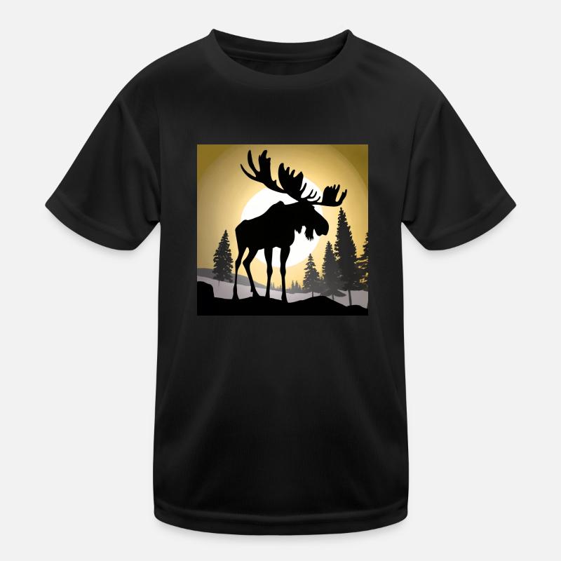 Elch Kinder Funktions-T-Shirt