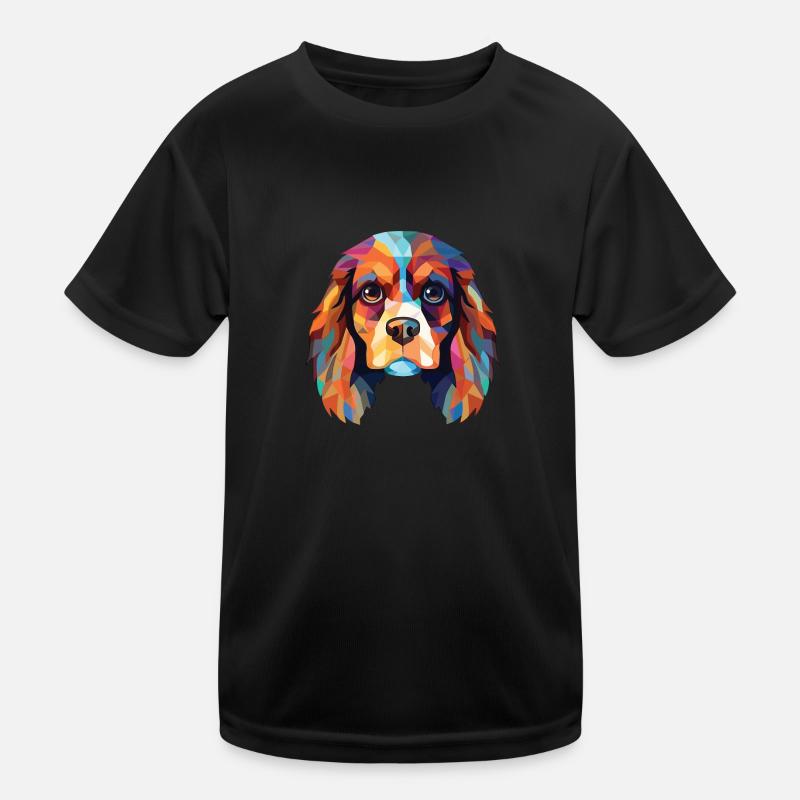 Cavalier King Charles Spaniel Hunderasse Aquarell Kinder Funktions-T-Shirt