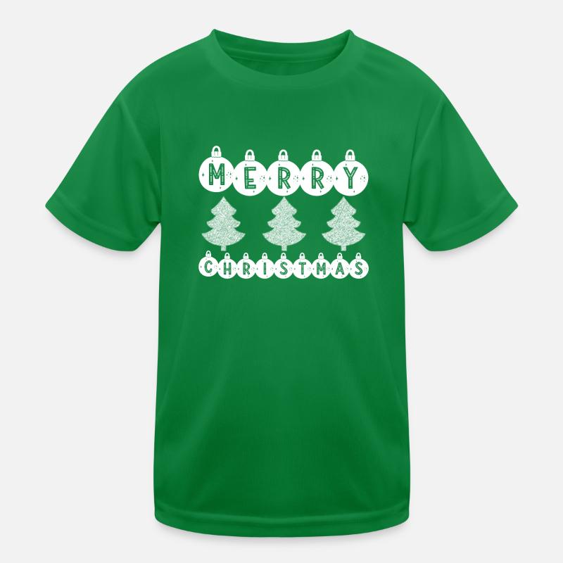 Décoration de Noël avec Boules et Sapins T-shirt sport Enfant