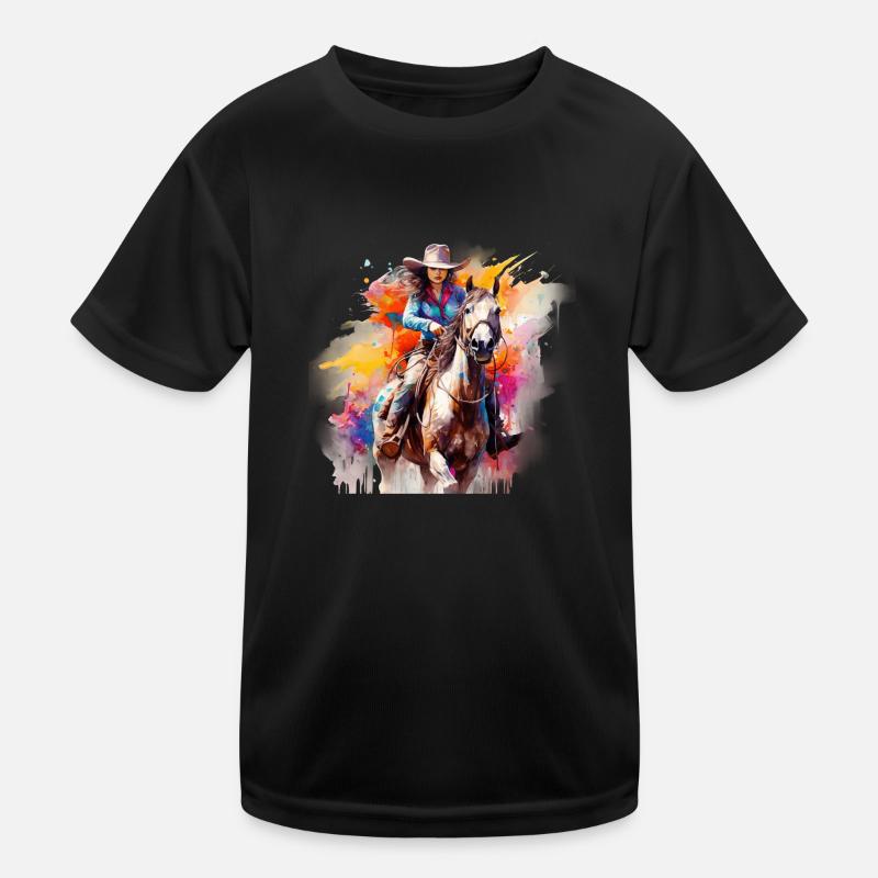 , Westernpferd Kinder Funktions-T-Shirt