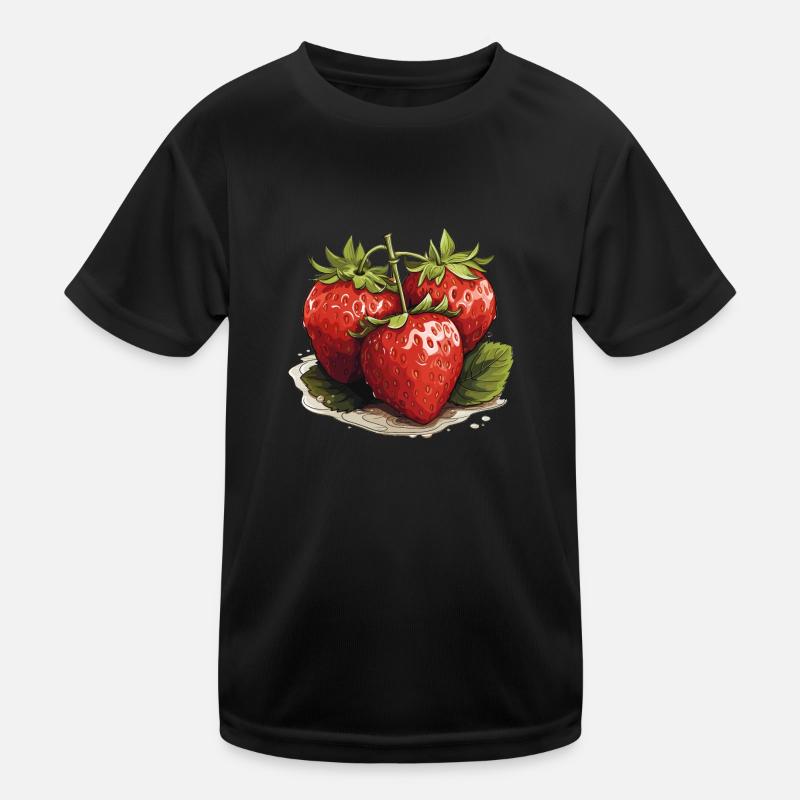 Erdbeere - Illustration Kinder Funktions-T-Shirt