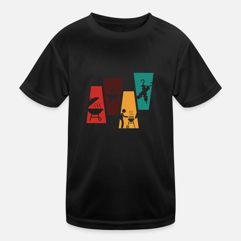 Vintage Retro BBQ - BBQ Geschenkidee Kinder Funktions-T-Shirt