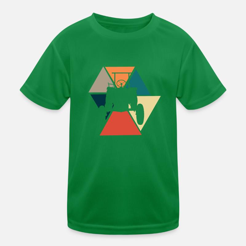 Vintage Retro Traktor Geschenkidee Kinder Funktions-T-Shirt