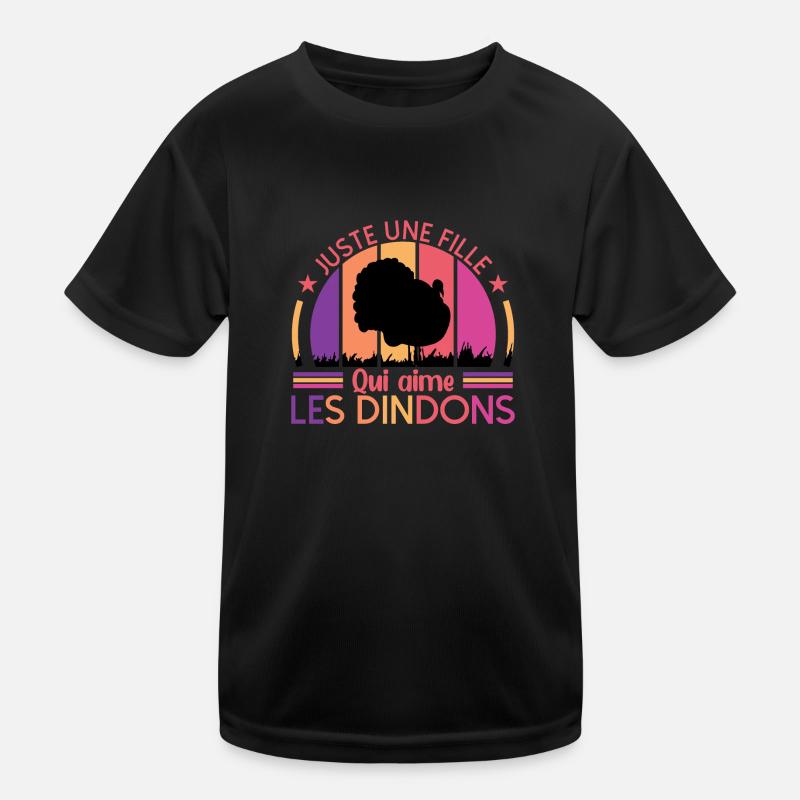 Juste Une Fille Qui Aime Les Dindons T-shirt sport Enfant