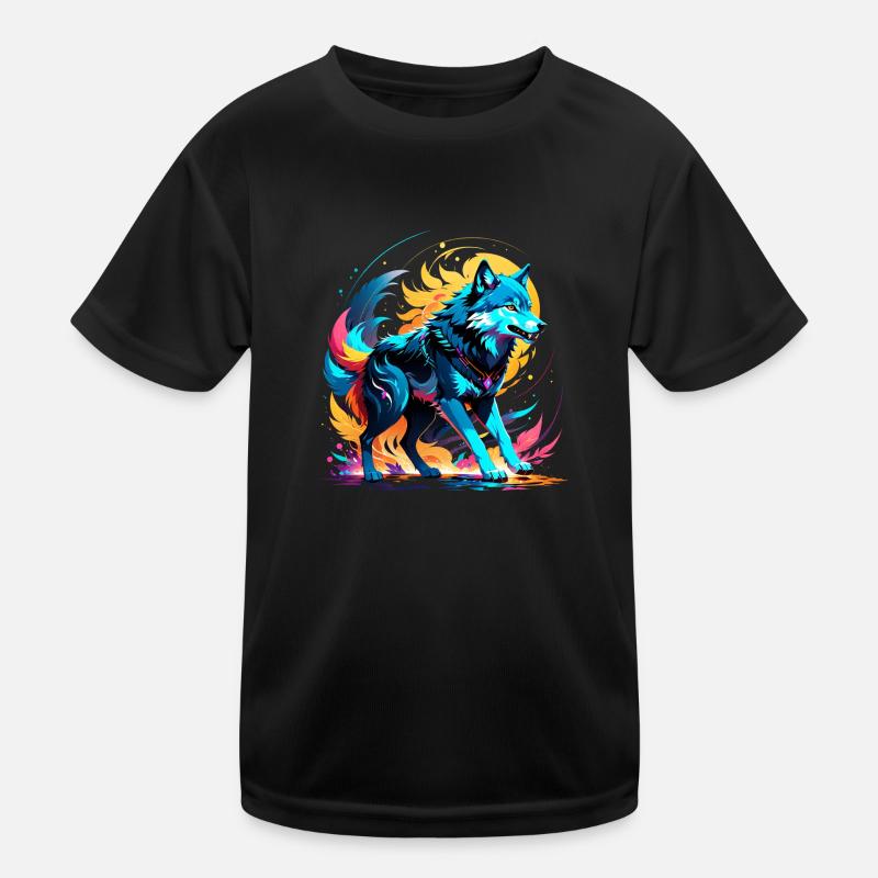 Wolf in Color Kids Functional T-Shirt