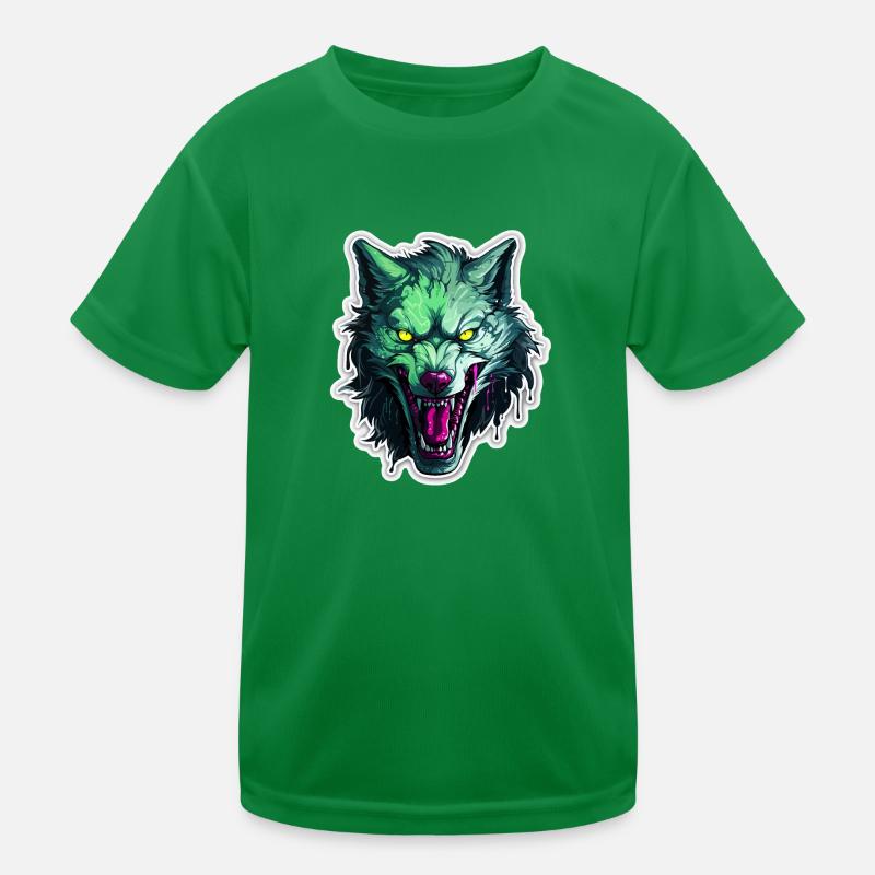 Wolf - Illustration Kinder Funktions-T-Shirt